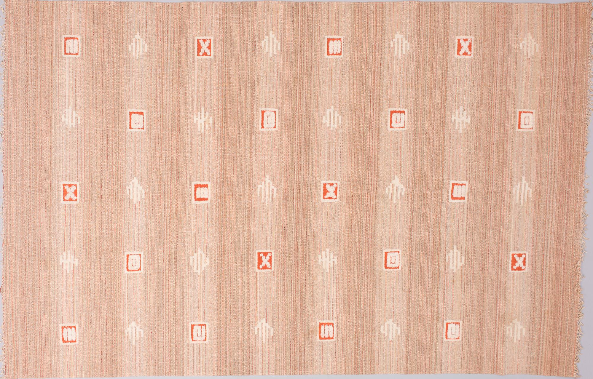 TOINI KALLIO, FLAT WEAVE. Kämmen (Palm). Woven by Aaltosen Mattokutomo Kiikka, 1930s.