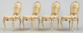 SOFFGRUPP, 7 delar, Nyrokoko, 1800-talets slut.