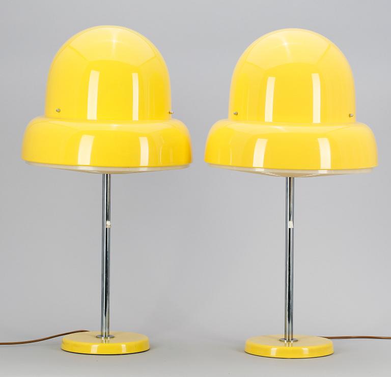 BORDSLAMPOR, ett par,  Bergboms, 1960-tal.