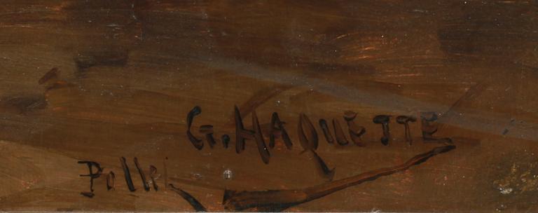 GEORGES HAQUETTE, tillskriven, olja på pannå. Sign.