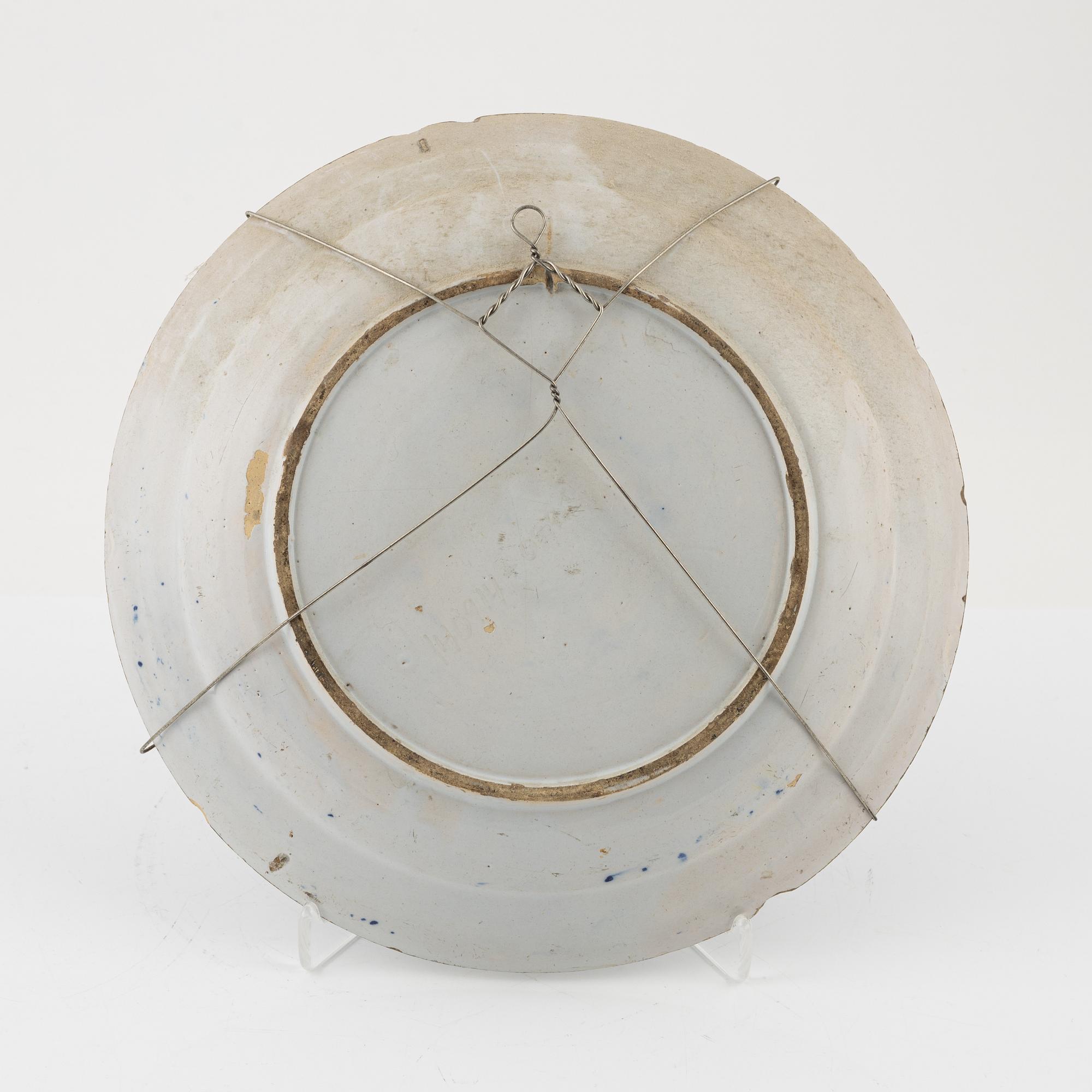 fajance plate, Holland, 1700/1800's.