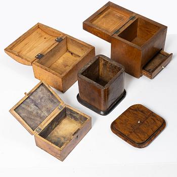 A collection of eleven boxes, 19th - early 20th Century.