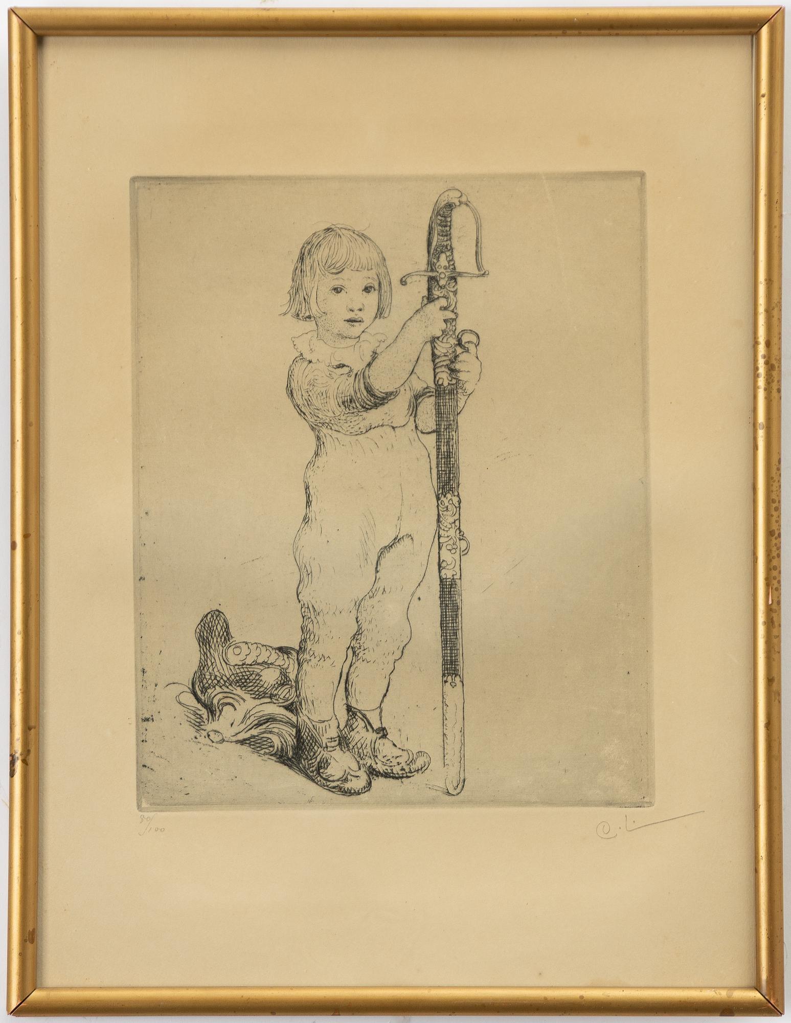 Carl Larsson, "Pojke med svärd".
