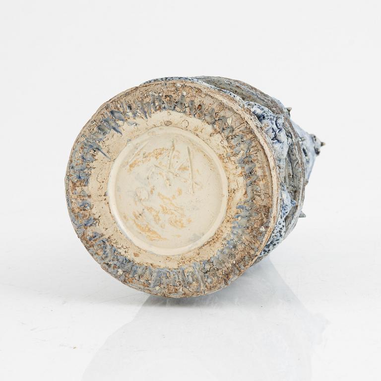Astrid Anderberg, a stoneware sculpture/candle holder, Sweden, signed.
