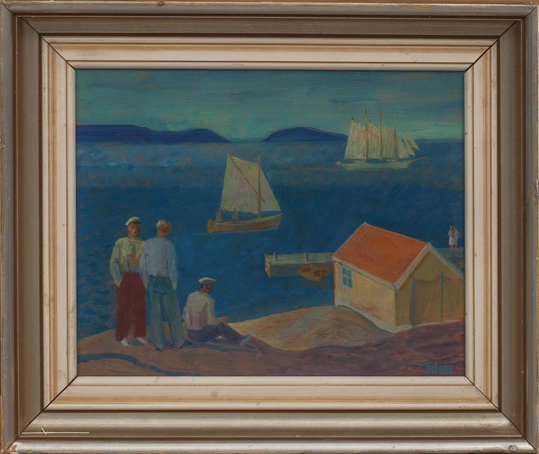 GUNNAR TORHAMN, Olja på pannå, signerad.