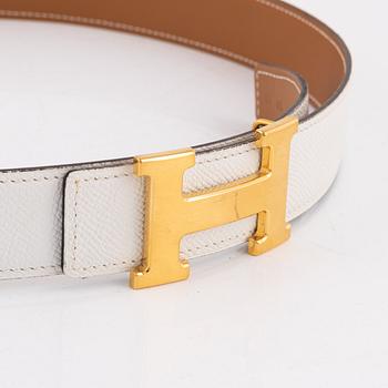Hermès, a reversible 'Constance' leather belt, 2009, size 85.