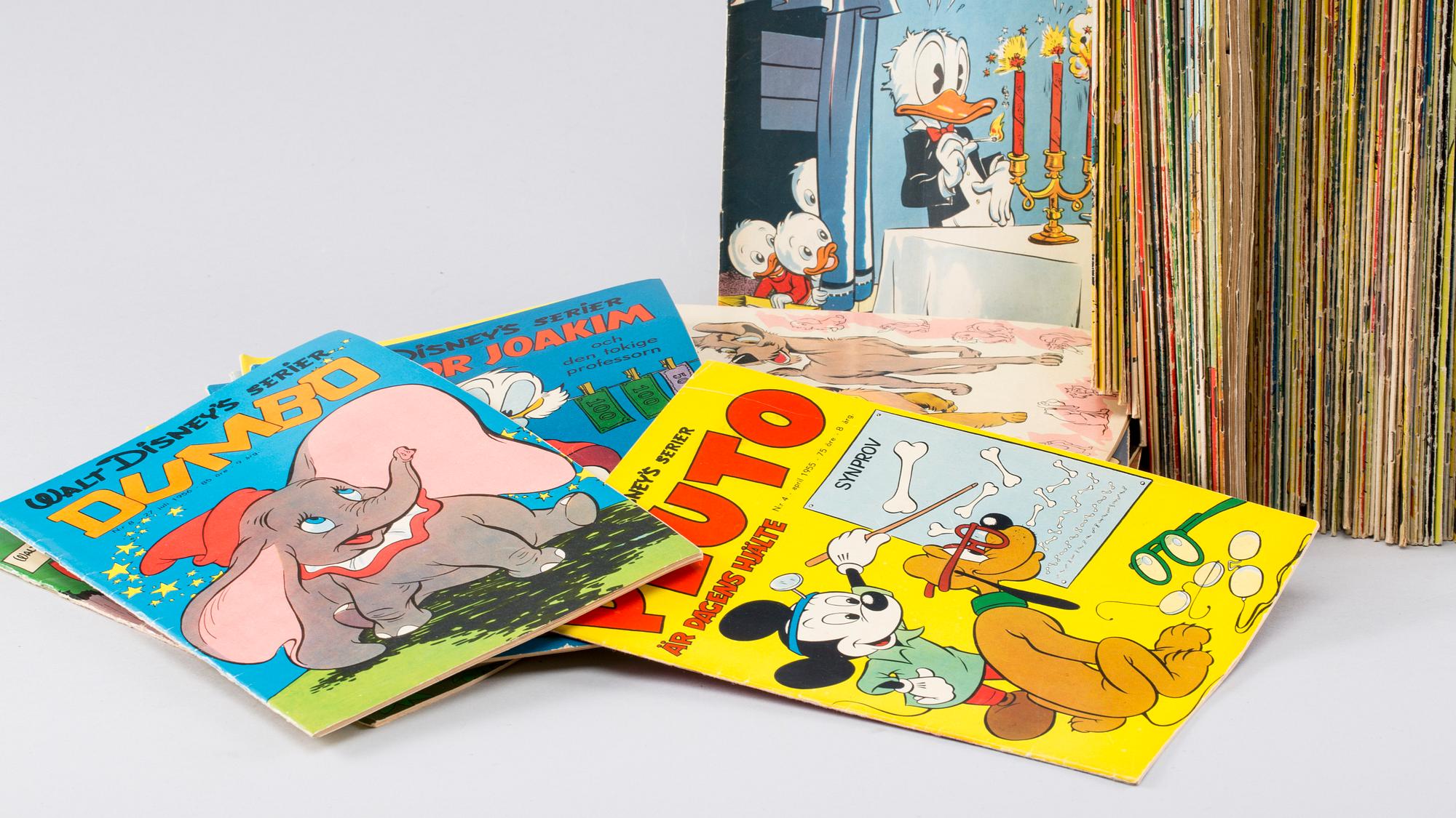 SERIETIDNINGAR, bl.a. Kalle Anka. 1900-talets mitt.