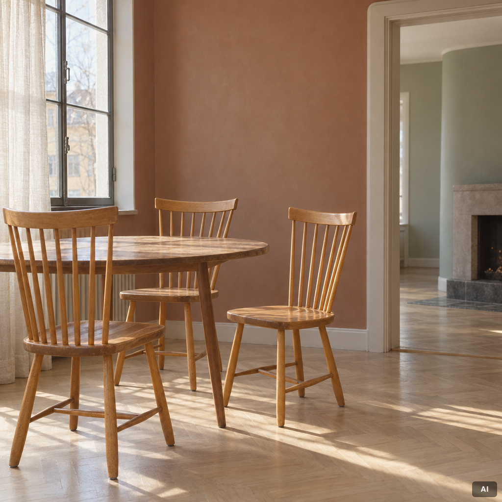 Carl Malmsten, Chairs, 4, "Lilla Åland", Stolab, late 20th century.