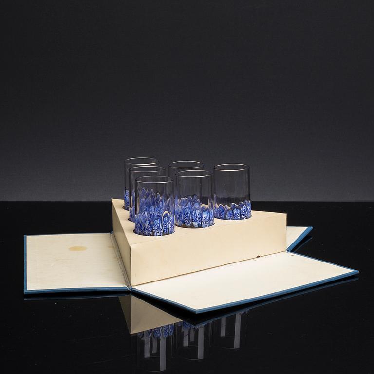 A SET IF 6 VISTOSI GLASSES, ITALY second half of 20th century.