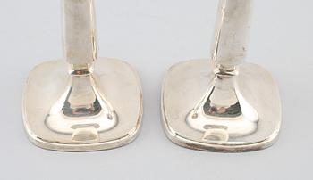 LJUSSTAKAR, 1 par, silver, Tore Eldh, Ceson, 1972.