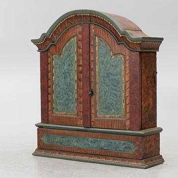 A folk-art cabinet from Värmland, Sweden, dated 1806.