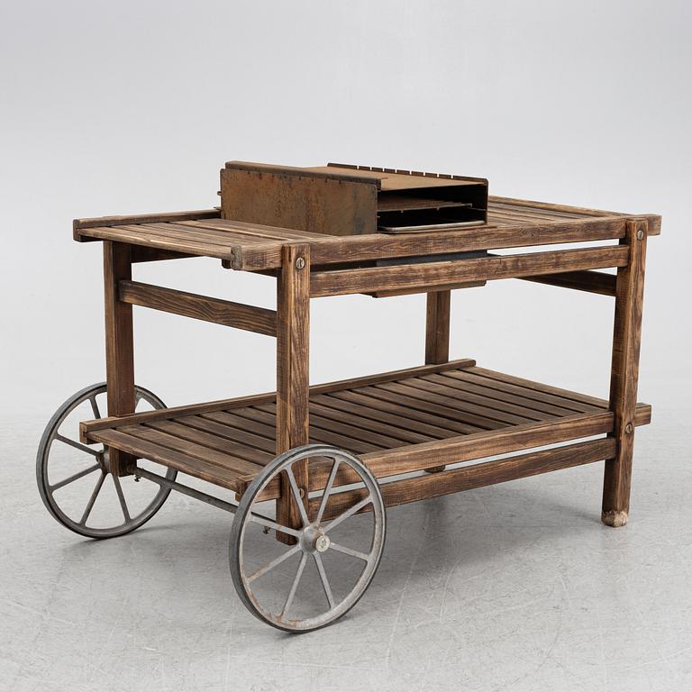 Elsa Stackelberg, serving trolley / barbecue trolley, Free Form, Edsbruk.