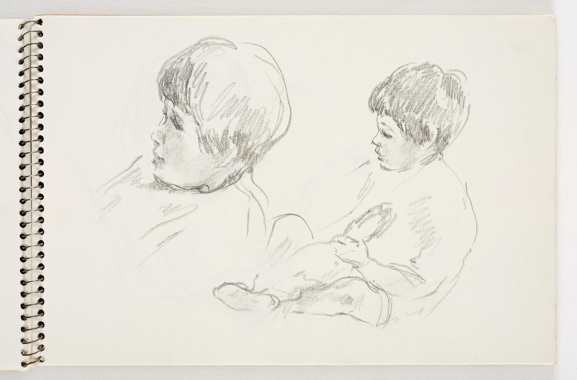 Lotte Laserstein, 3 skissböcker med blyertsteckningar.