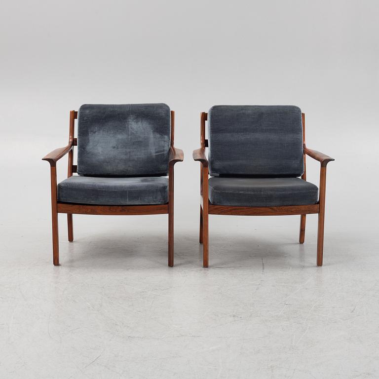 Fredrik A.Kayser, a pair of "Nr 935" armchairs, Vatne Möbler, Norway, 1960's/70's.