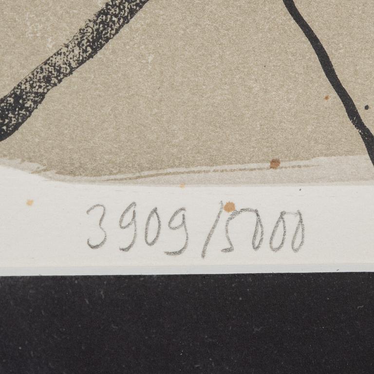Madeleine Pyk, färglitografi, 1994, signerad 3909/5000.