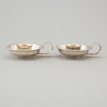 A pair of silver candles holders by Alton, Falköping, 1981.