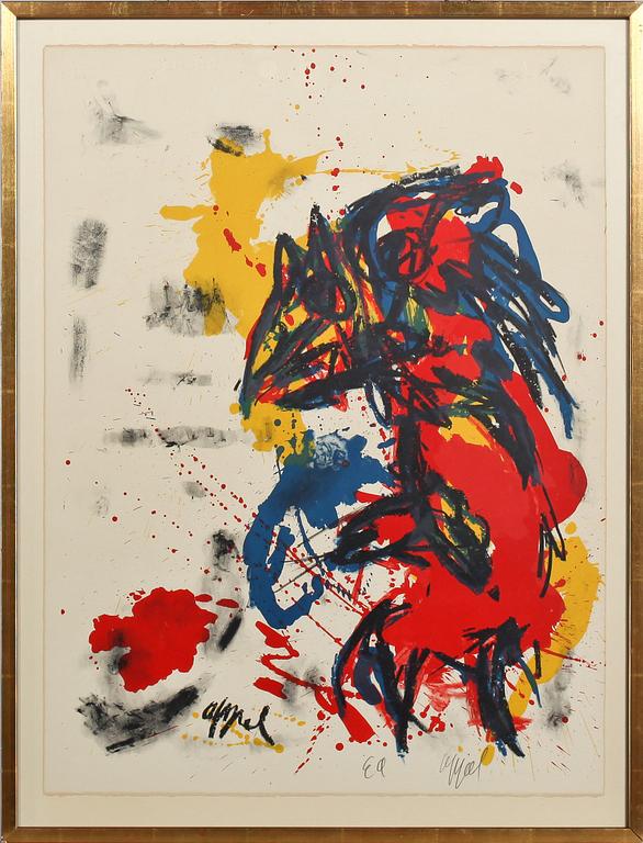KAREL APPEL, färglitografi, signerad och numrerad ea.