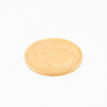 Gold coin 1 Sovereign 1917 United Kingdom George V.