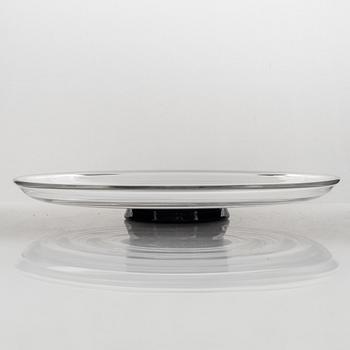 Simon Gate, a glass dish model "GU 113", Orrefors, 1930's.