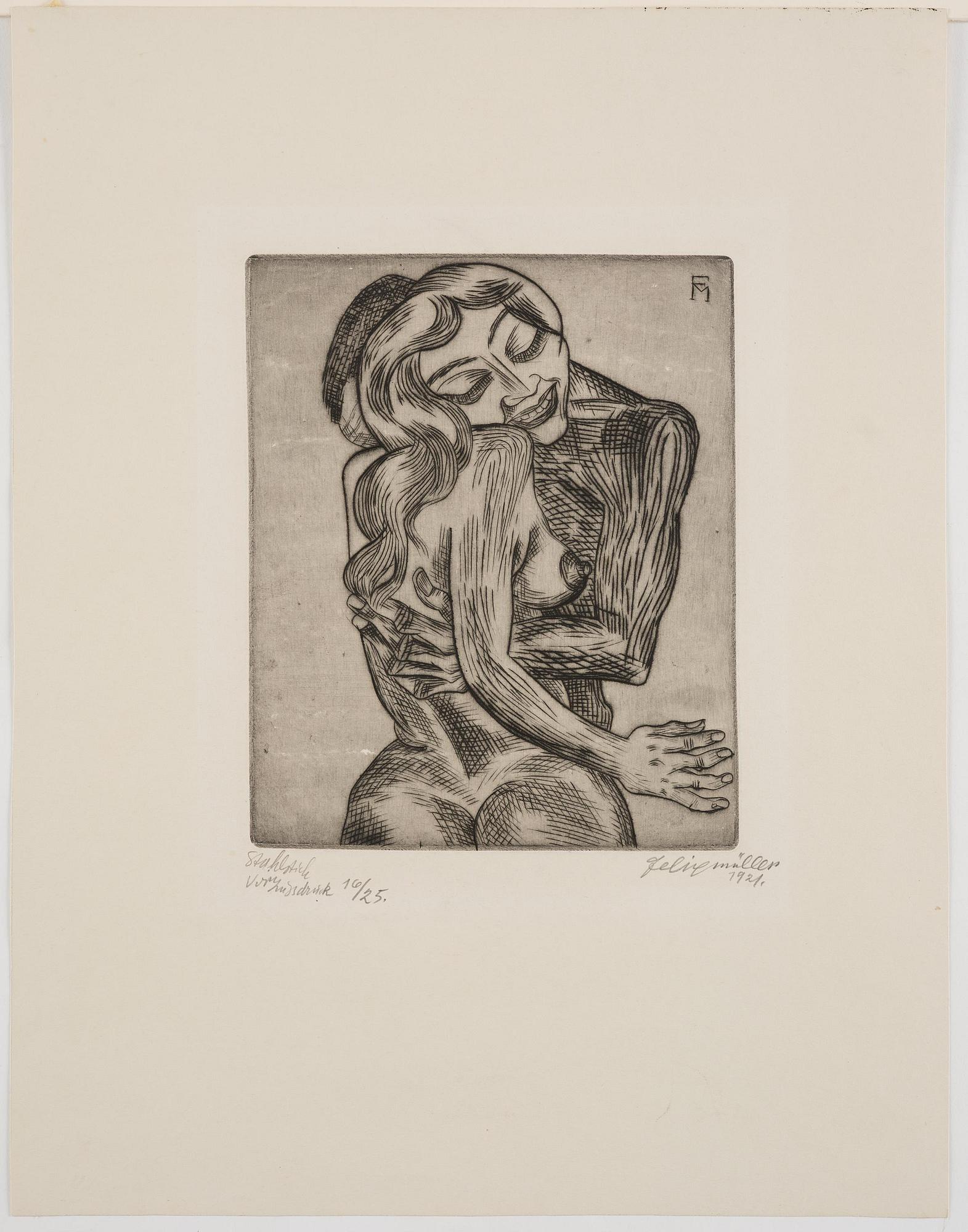 Conrad Felixmüller, "Gelibte frau".