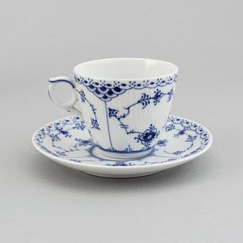 A Royal Copenhagen 28-pcs, "Blue Fluted" porcelain coffee service.