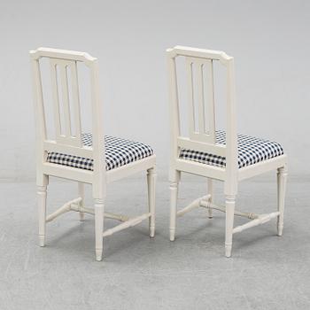 A set of ten 'Odenslunda' IKEA chairs.