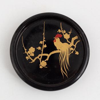 A Japanese 27 piece lacquer cocktail set, 20th century.
