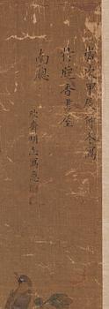 MÅLNING med KALLIGRAFI, Qing dynastin (1644-1912).