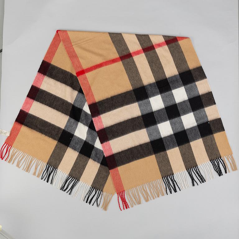 BURBERRY, a cashmere scarf.