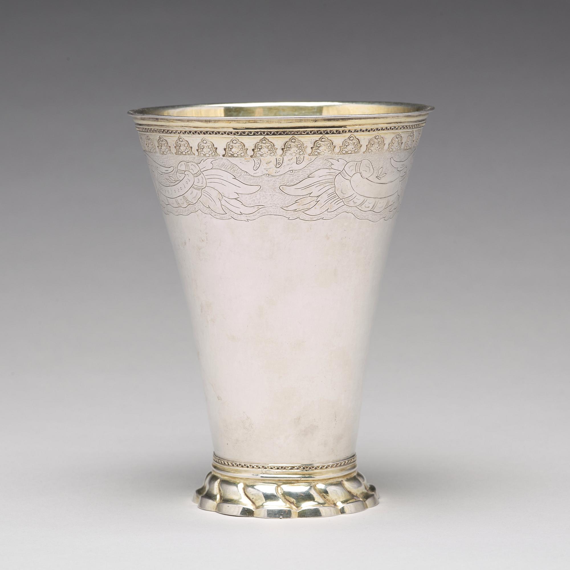 Isak Sauer, bägare, silver, Stockholm 1757.