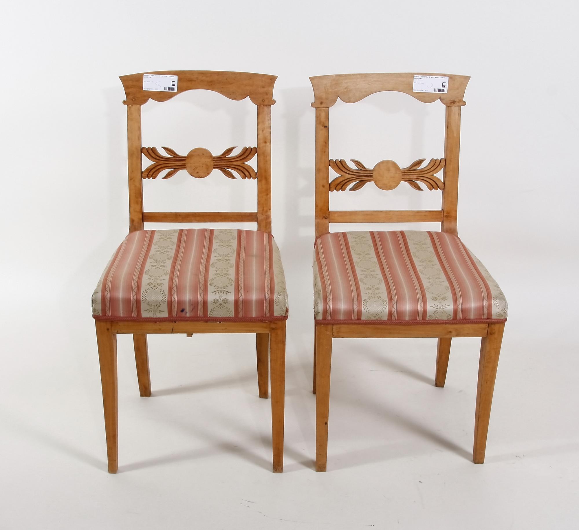 STOLAR, 2 st, Karl Johan. 1800-tal.