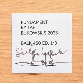 TAF, Gabriella Lenke & Mattias Ståhlbom, "Balk 450", piedestal, ed. 1/3, 2023.