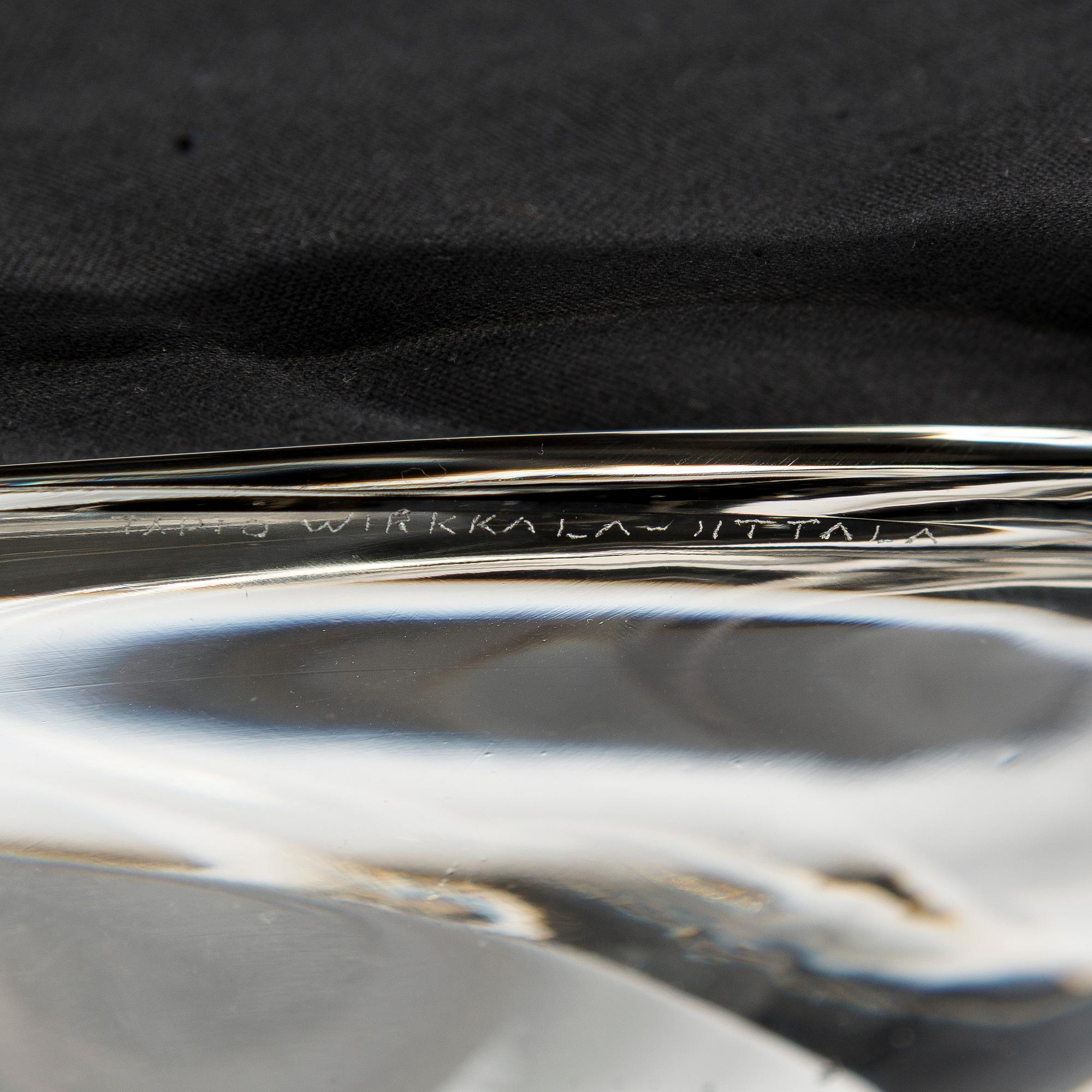 Tapio Wirkkala, two 1950s glass bowls, signed Tapio Wirkkala - Iittala.