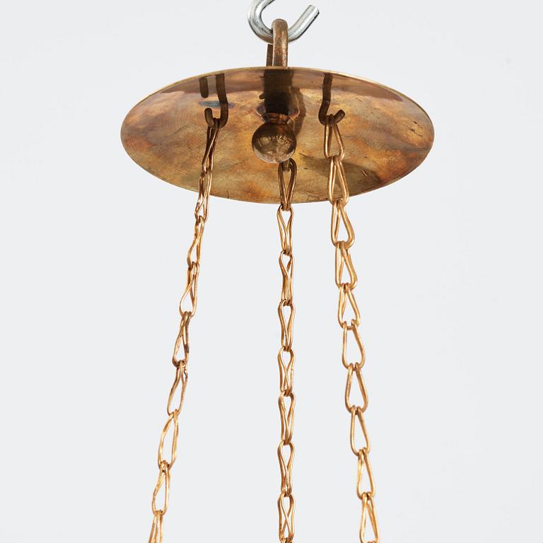 A late Gustavian six-light hanging-lamp, early 19th century.