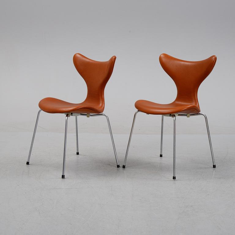 Arne Jacobsen, stolar, 6 st, Måsen/Liljan, Fritz Hansen.