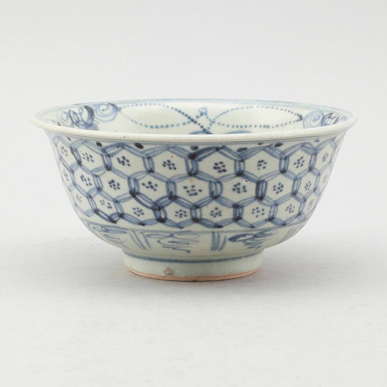 SKÅL, porslin,  södra Kina, Ming 1400-tal.