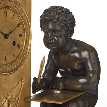 A "Mer Du Blanche, Mer Du Nord" mantel clock, French Empire, early 19th century.