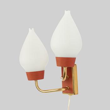Two similar Swedish Modern wall lamps, 1940s.