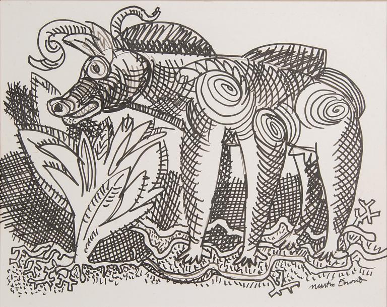 MARTIN EMOND, 4 st, akvareller, signerade.