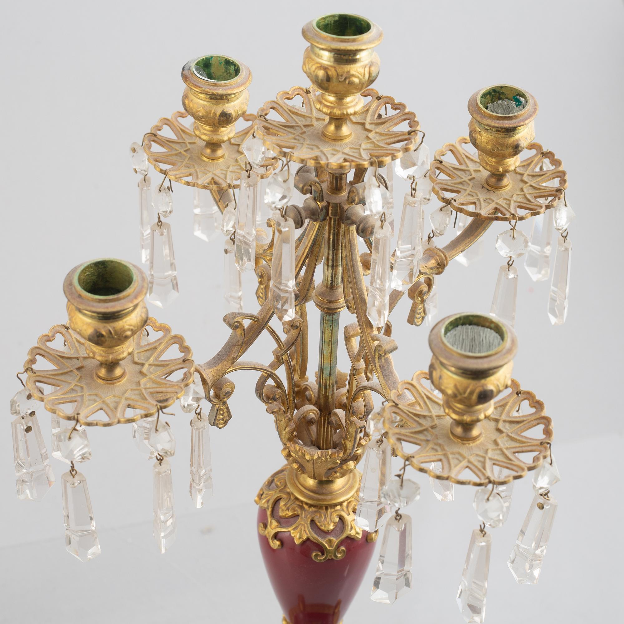 A pair of candelabra, circa 1900.