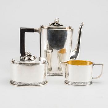 ERIC RÅSTRÖM, kaffeservis 3 dlr silver Stockholm 1954.