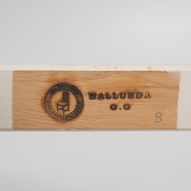 A set of eight 'Hallunda' Gustavian style chairs from Ikea, 1990s.