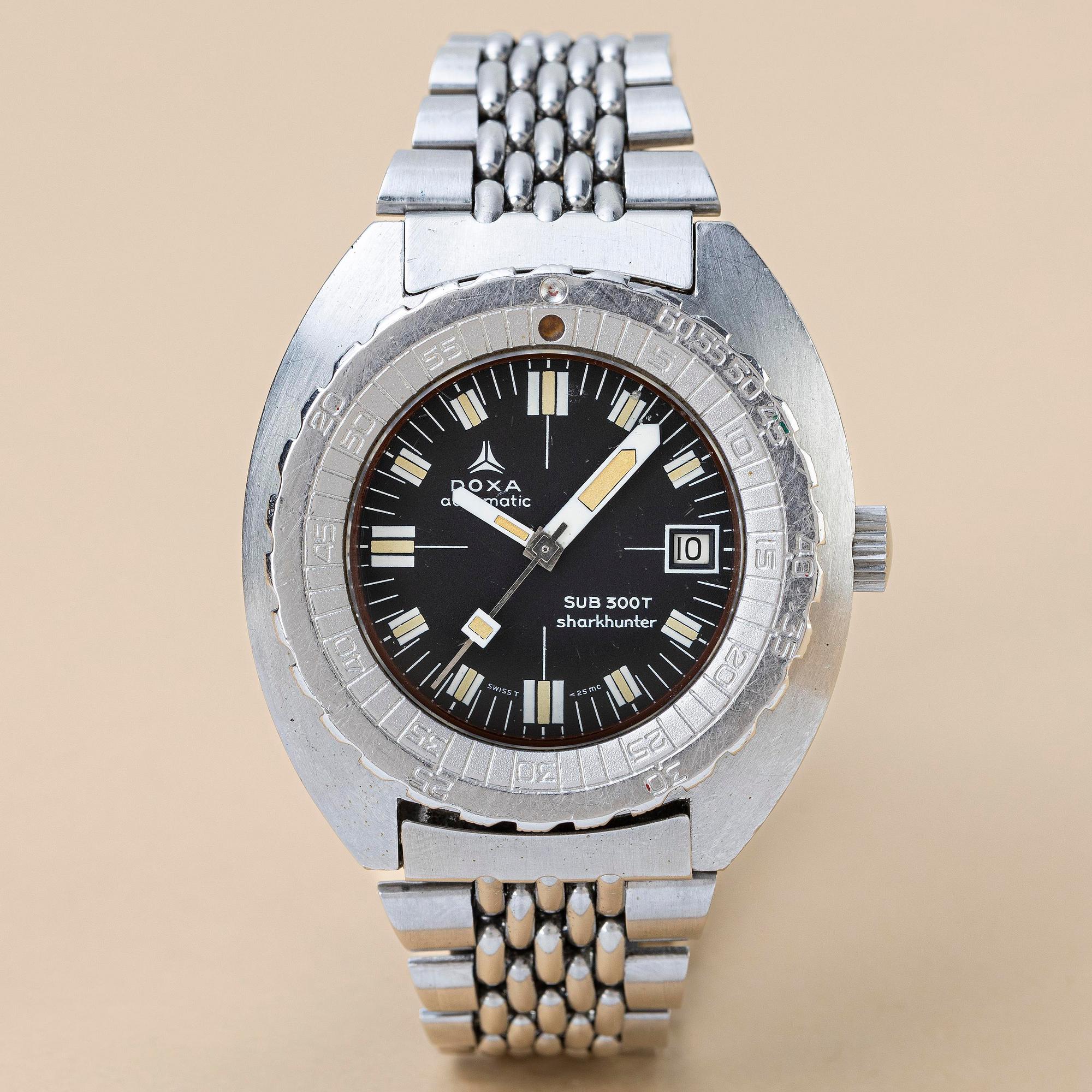 Doxa, by Synchron, SUB 300T, Divingstar, Sharkhunter, ca 1970.