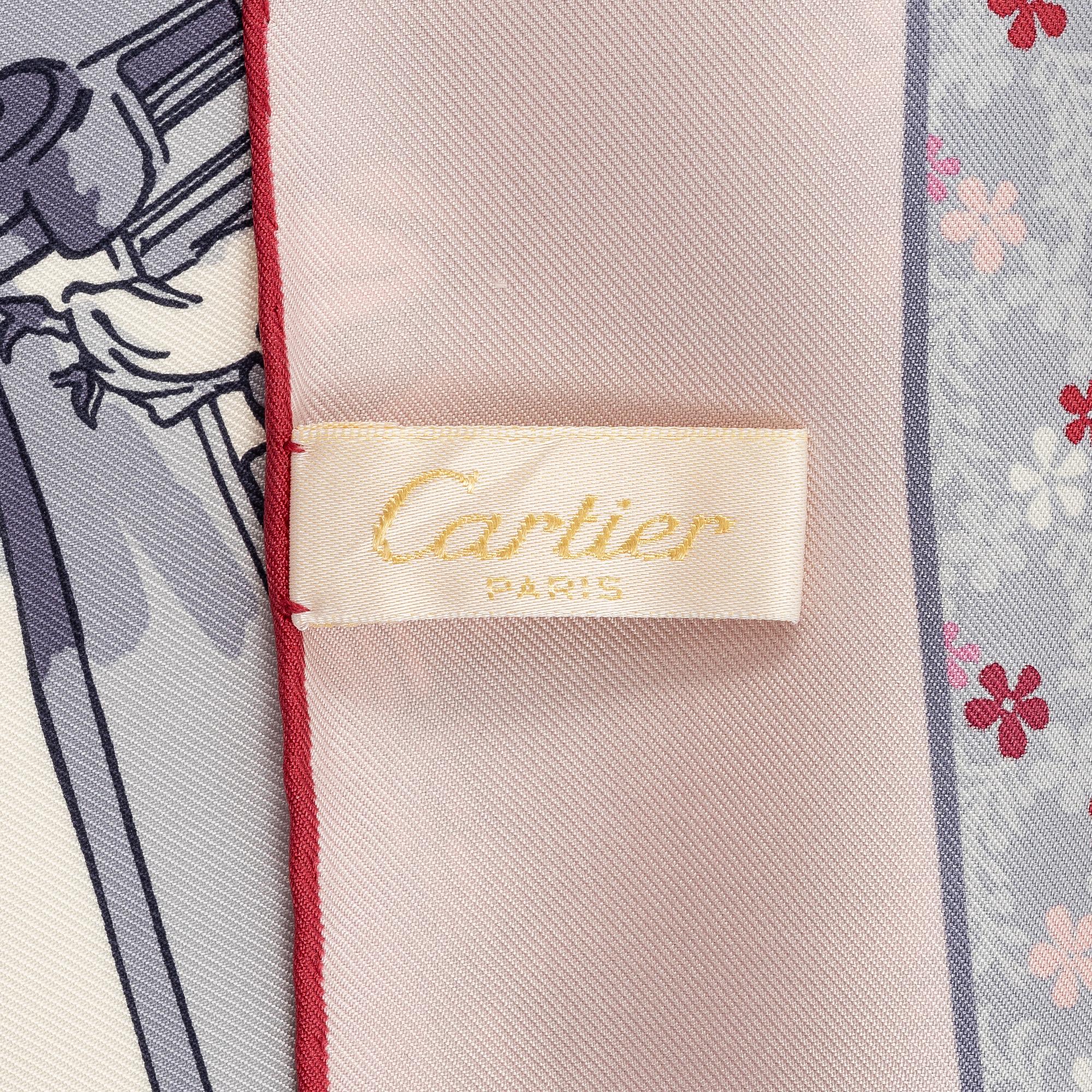 Cartier, a '13 rue de la paix' scarf.