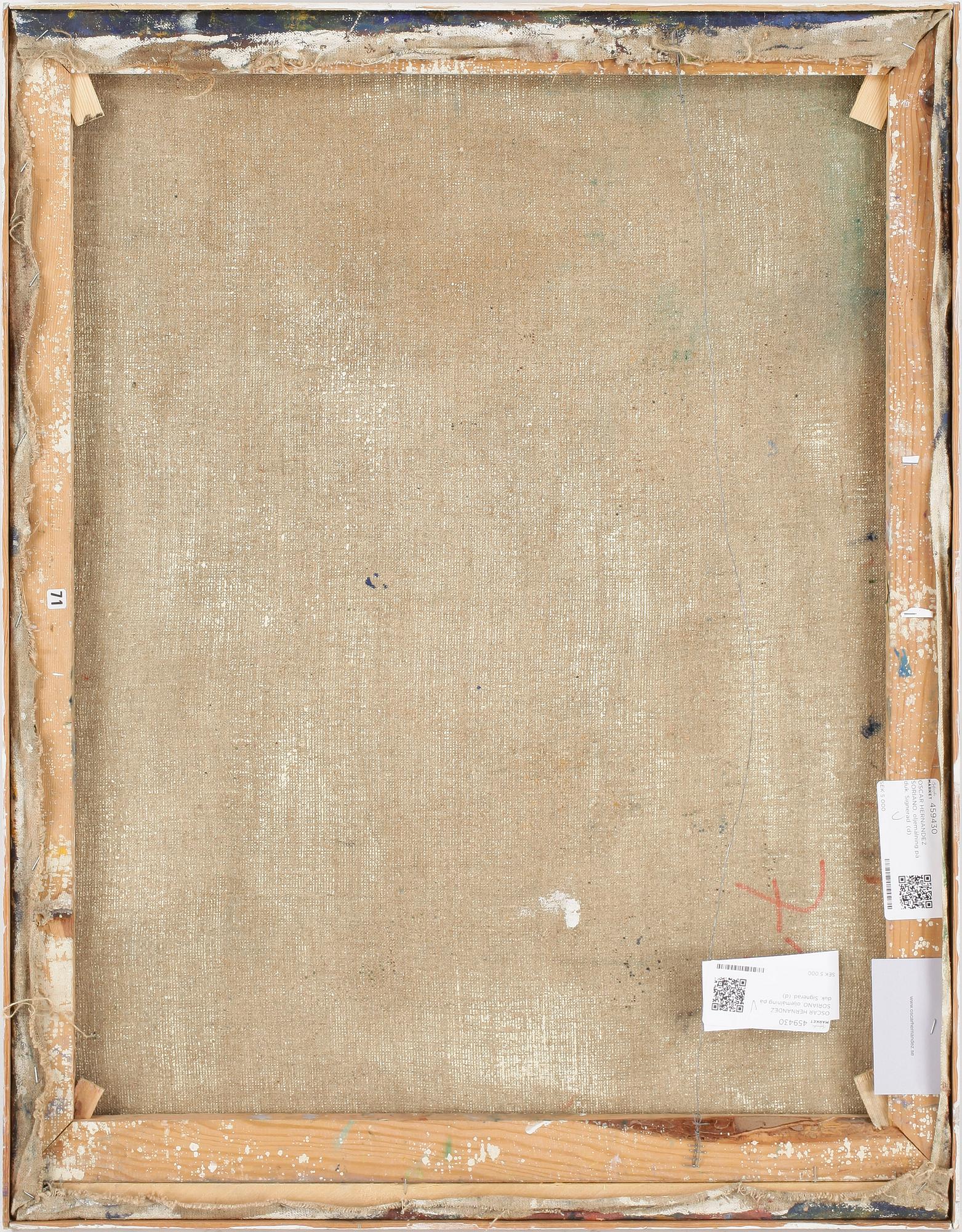 OSCAR HERNANDEZ SORIANO, oljemålning på duk. Signerad.