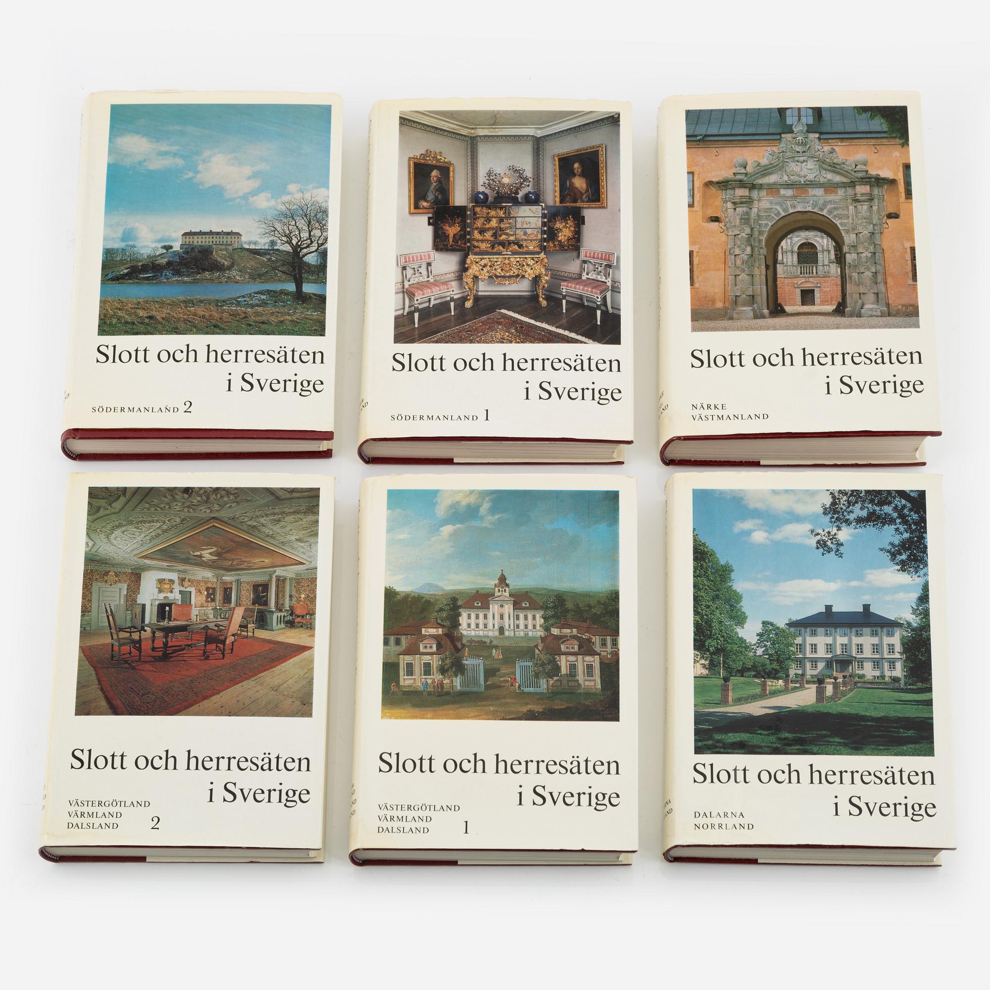 Bokverk,  "Svenska Slott och Herresäten", 18 volymer, Allhems Förlag, Malmö, 1966-71.