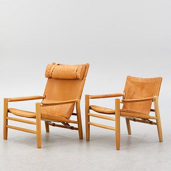 Kenneth Bergenblad, Armchairs, 2 pcs, "Dormi" high and low, Dux, designed in 1979.