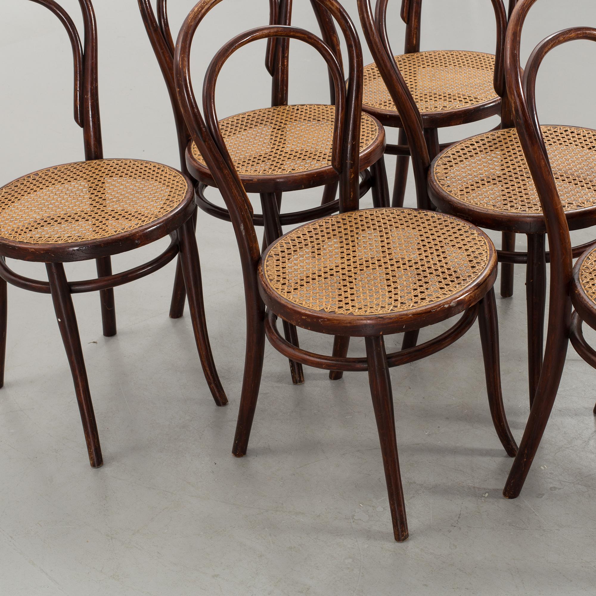 STOLAR, 6 st Thonet. 1900-tal.