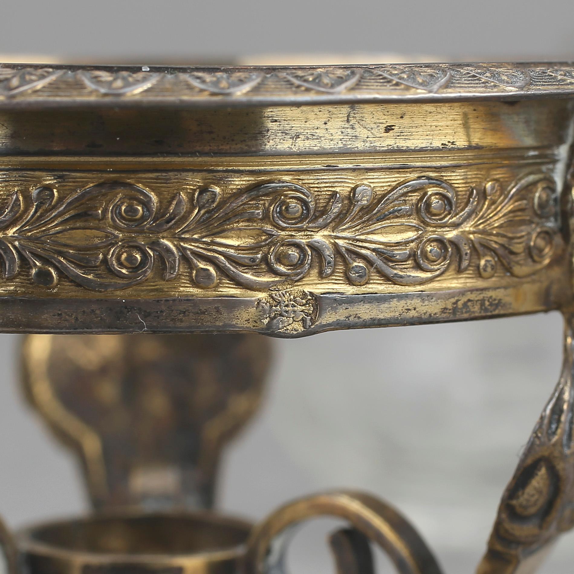 SALTKAR, 4 st, silver, empire, oidentifierad stämpel, troligen Tyskland, 1800-talets första hälft. Tot ca 393 gram.