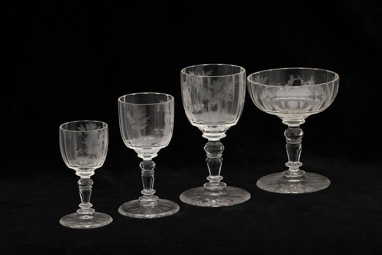 GLASSERVIS, 29 delar, 1900-tal.